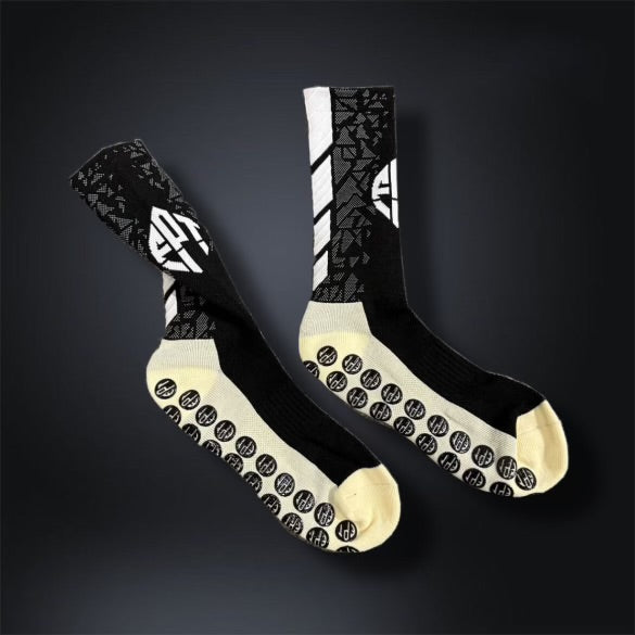 The FPT Official Black/White High Performance Grip Socks