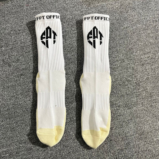 The FPT Official White Pro High Performance Grip Socks