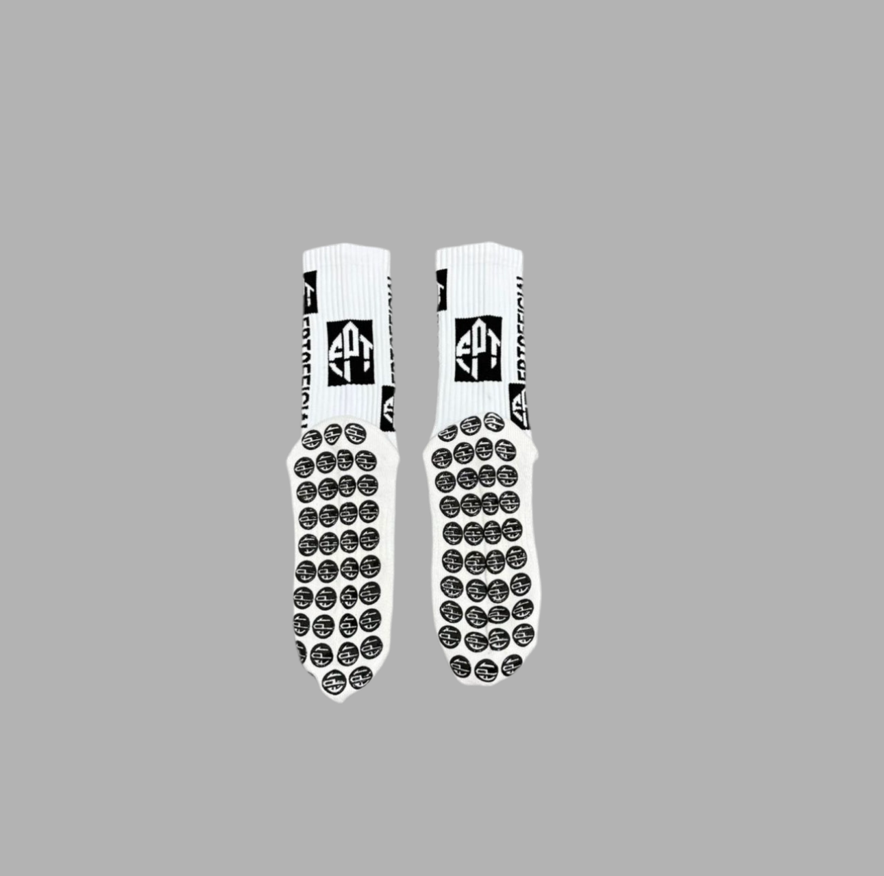 The FPT Official White Pro 2.0 High Performance Grip Socks