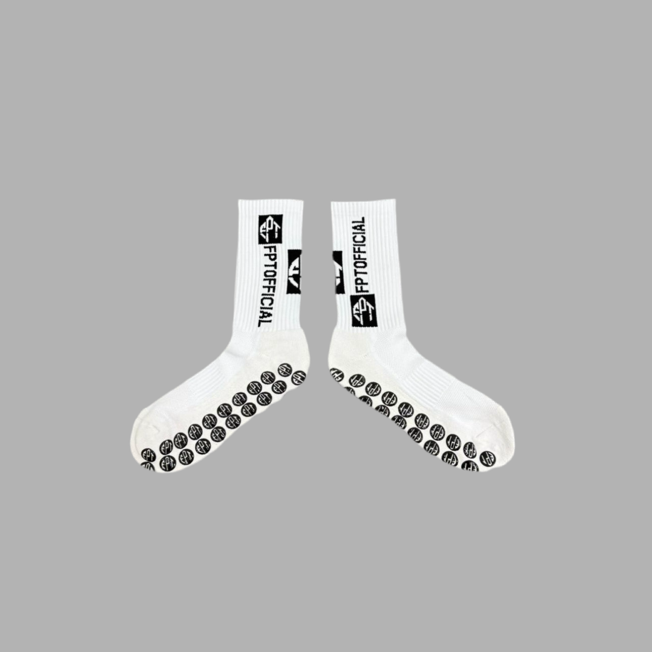 The FPT Official White Pro 2.0 High Performance Grip Socks