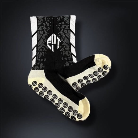 The FPT Official Black/White High Performance Grip Socks