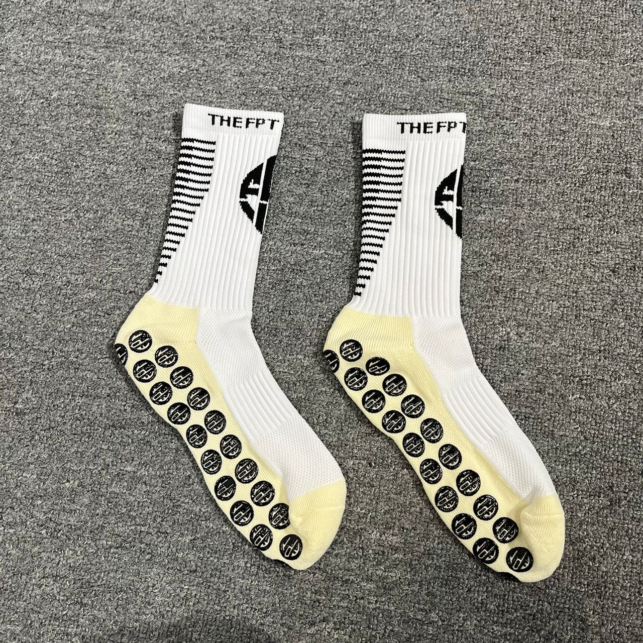 The FPT Official White Pro High Performance Grip Socks