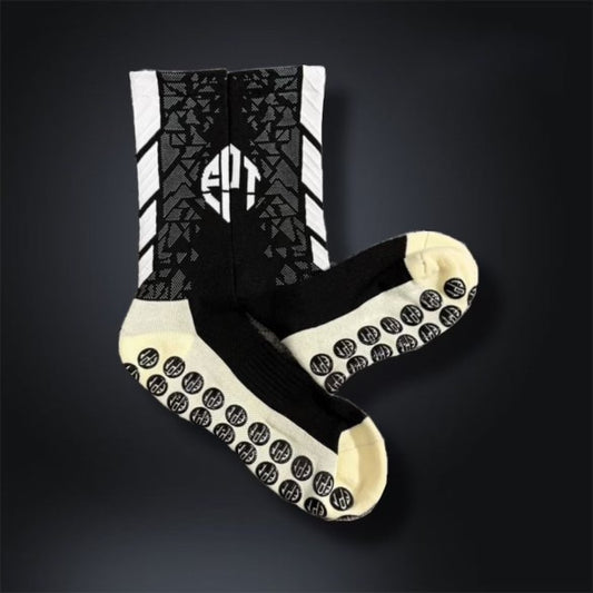 The FPT Official Black/White High Performance Grip Socks