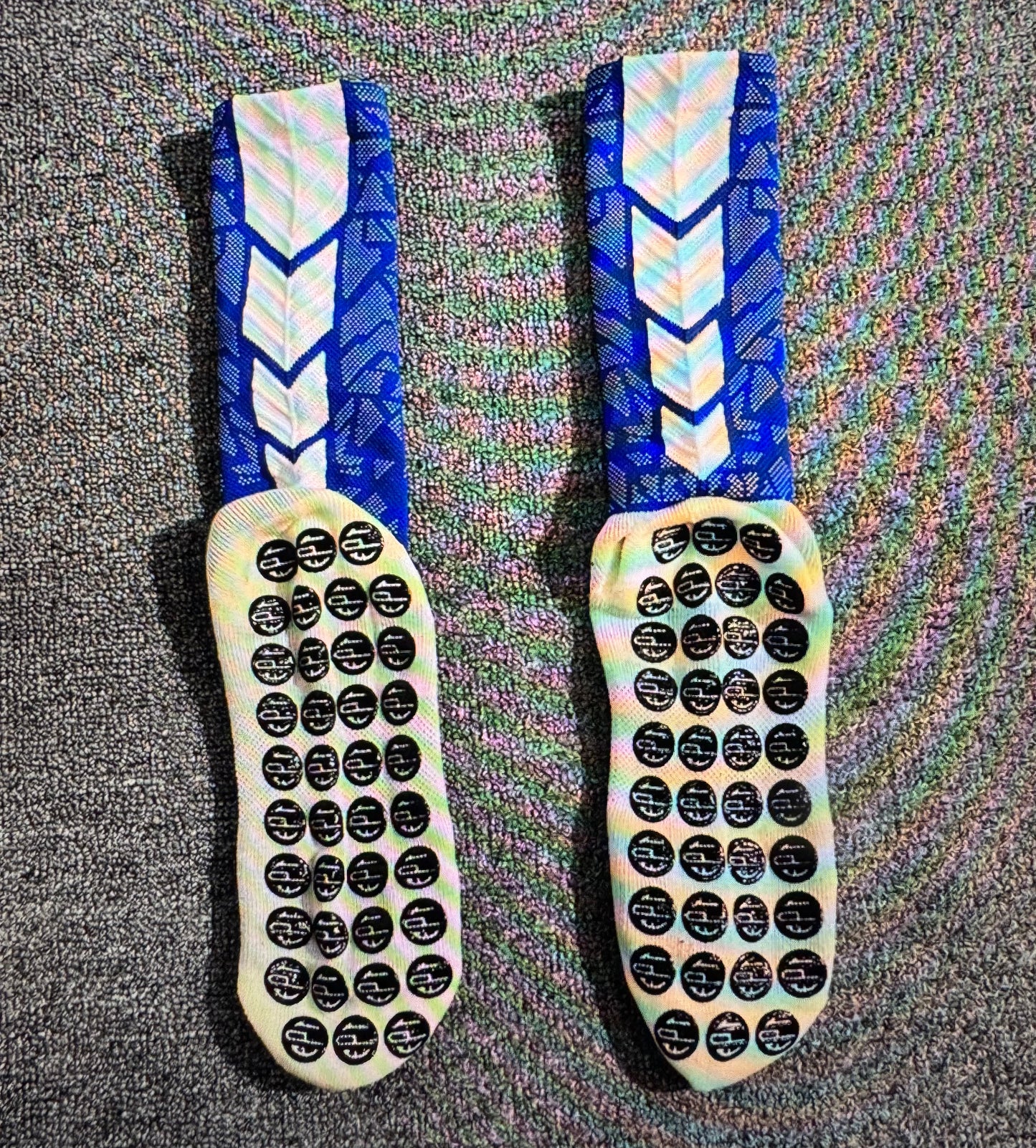 The FPT Official Blue/White High Performance Grip Socks